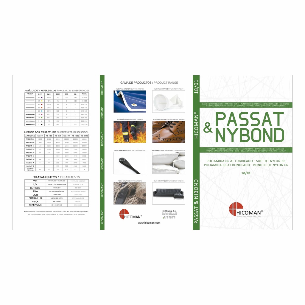 Caja bobinas hilo Passat 60 900mts