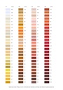 Carta de colores Hilo Saba 50 500m en caja de 10 bobinas