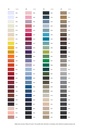 Carta de colores Hilo Serafil Fine 300 5000m en caja de 5 conos